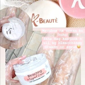 Whitening bleaching whipped cream